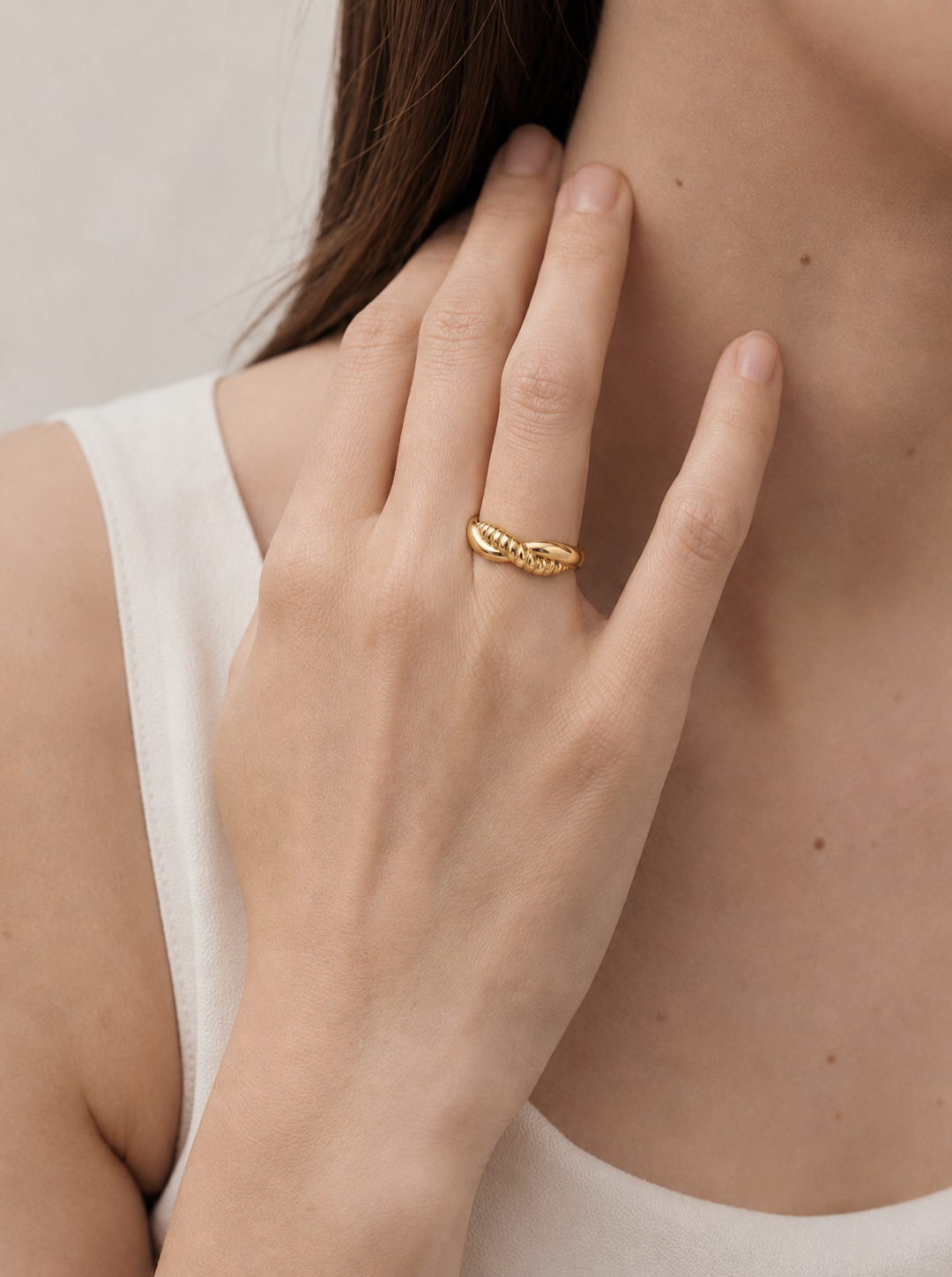STACKED TWIST RING