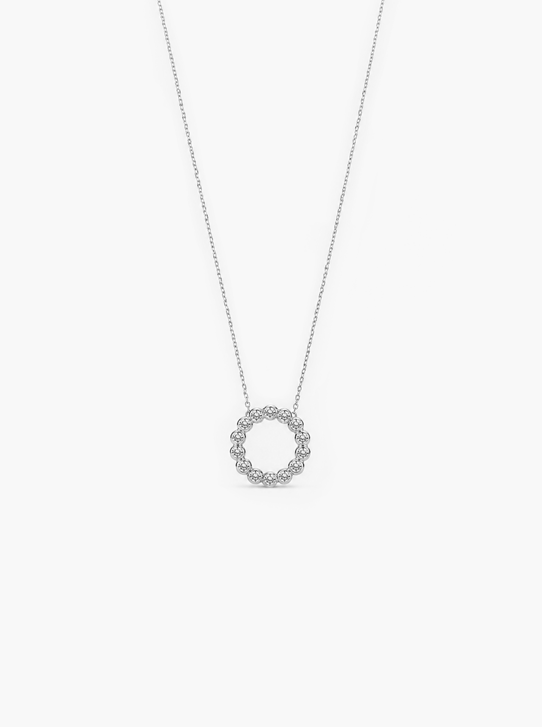 S&S HALO PAVE NECKLACE