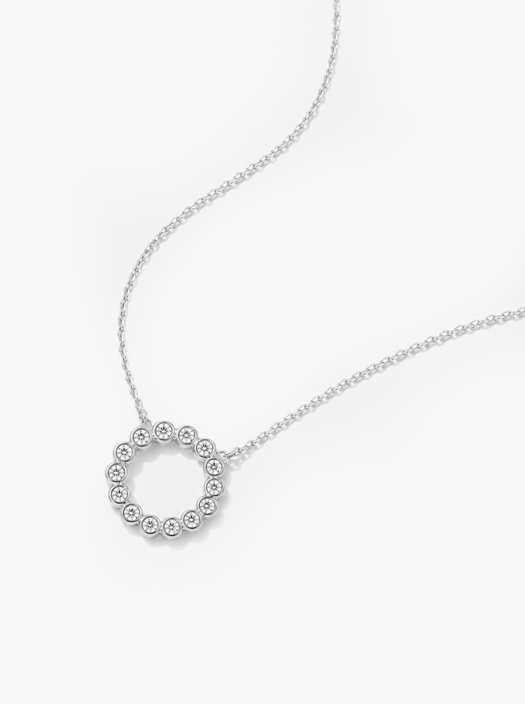 S&S HALO PAVE NECKLACE